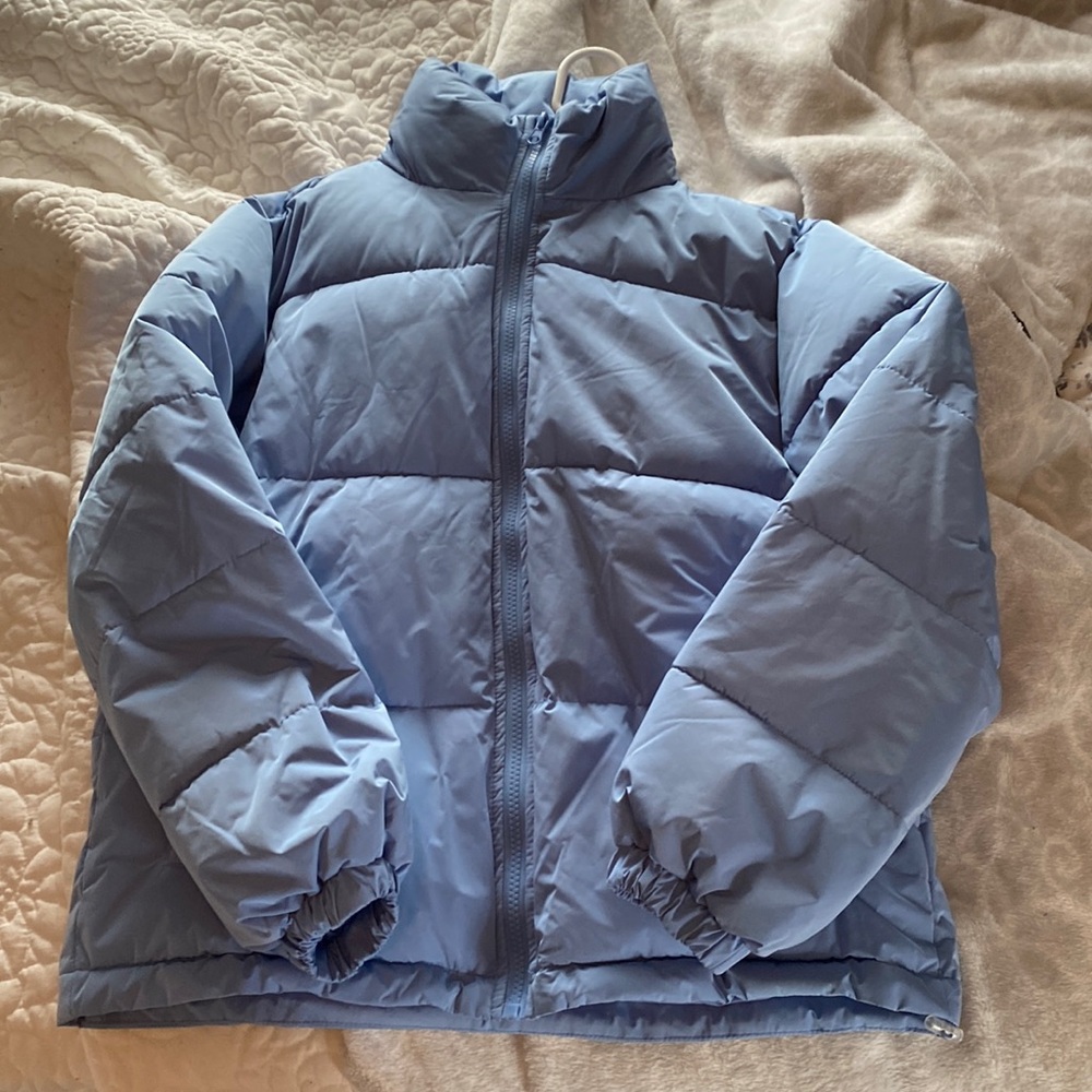 Light blue puffer coat